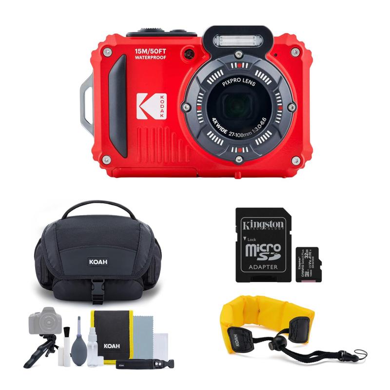 Câmera digital KODAK PIXPRO WPZ2 16MP à prova d'água com bolsa e